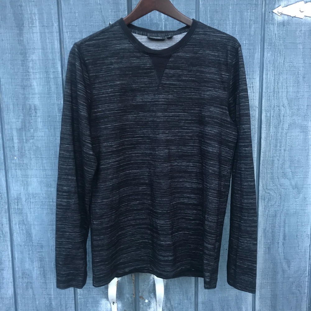 Marc Anthony Long Sleeved TShirt Black & Gray M